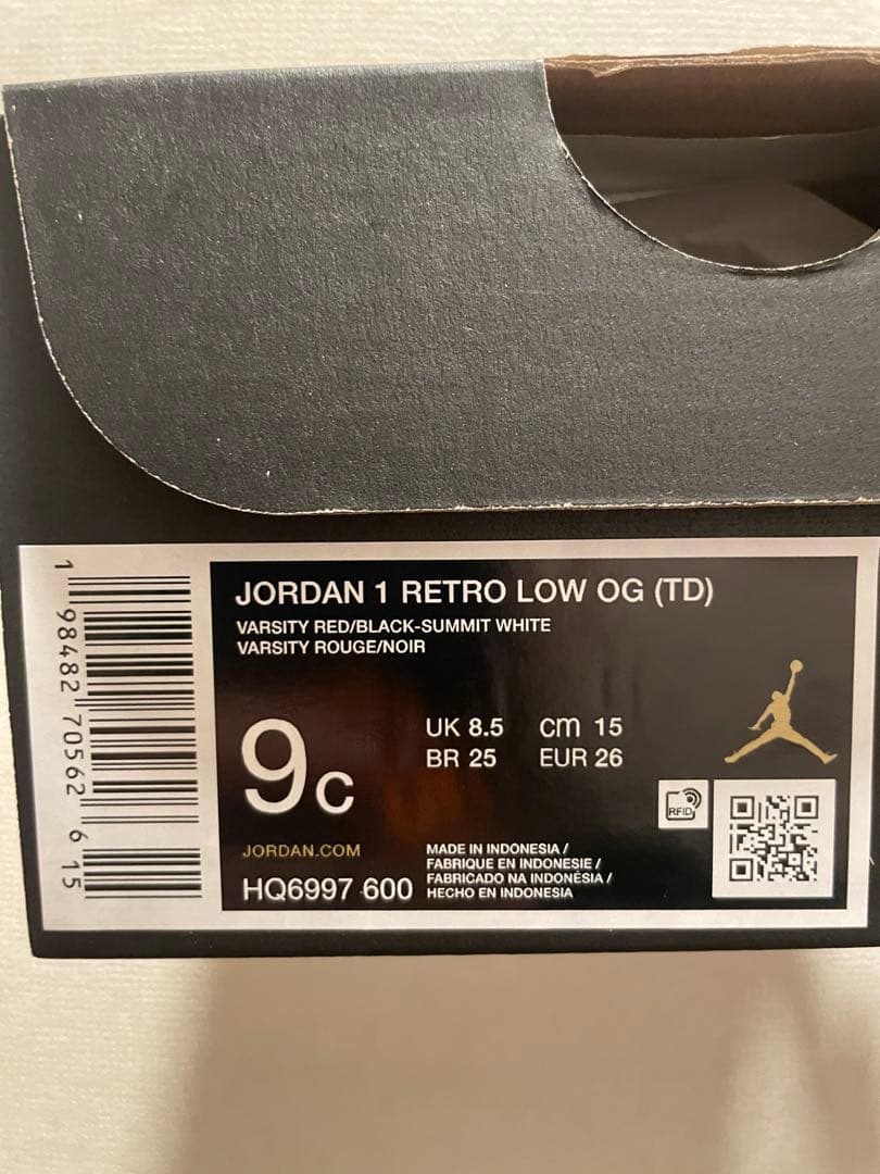 シカゴJORDAN 1 RETRO LOW OG (TD)15cm