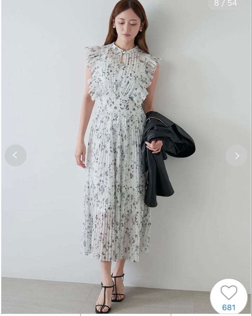 snidel sustainableフリルワンピース