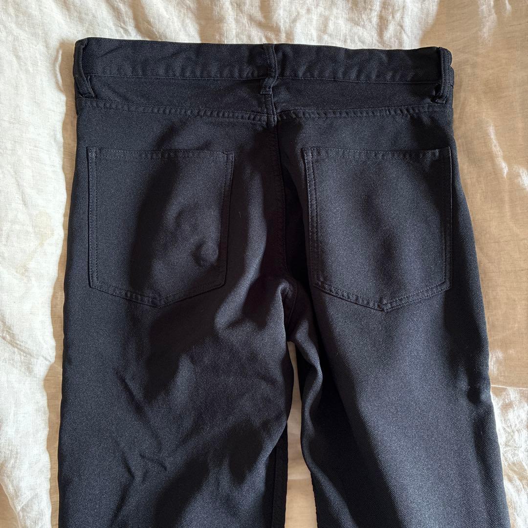 ブラックコムデギャルソン　ポリ縮ジップパンツ