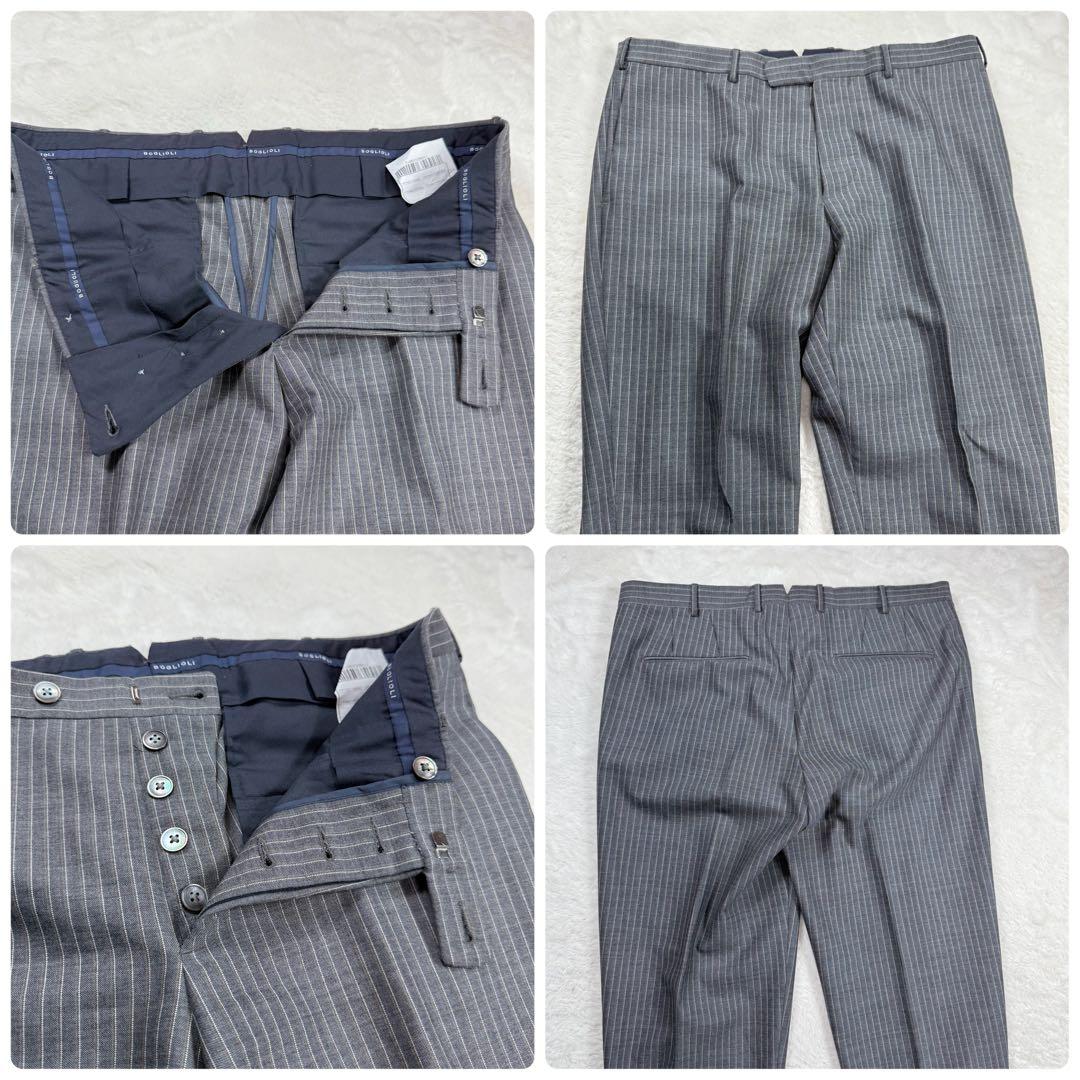 極美品 BOGLIOLI スーツ セットアップ 現行タグ ストライプ 50