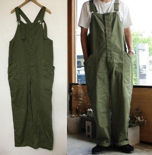 ハーベスティ メンズ チノ クロス オーバーオール サイズ2