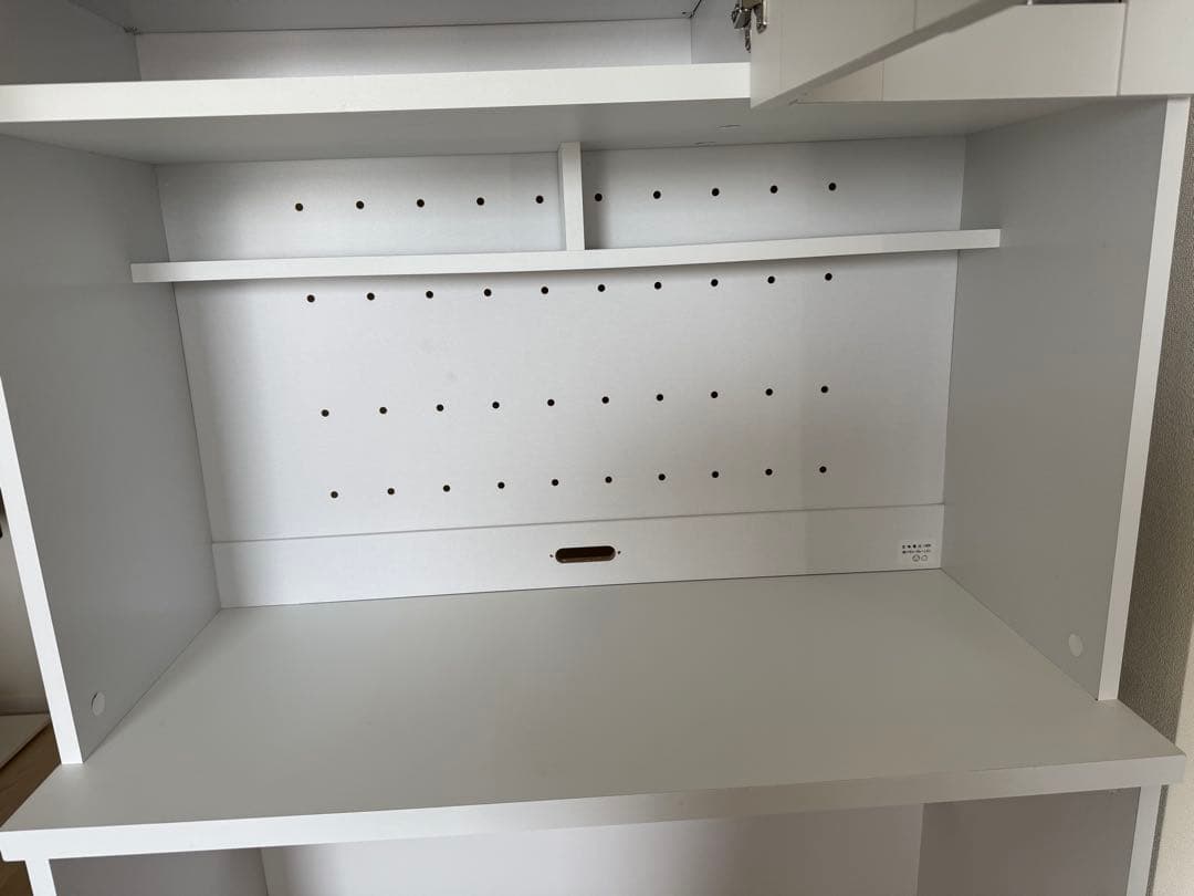 LOWYA ロウヤ 食器棚 ゴミ箱上ラック 幅90cm ホワイト