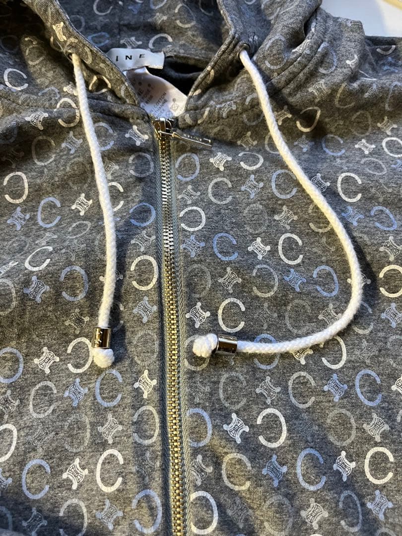 CELINE セリーヌ ジップアップ パーカーL