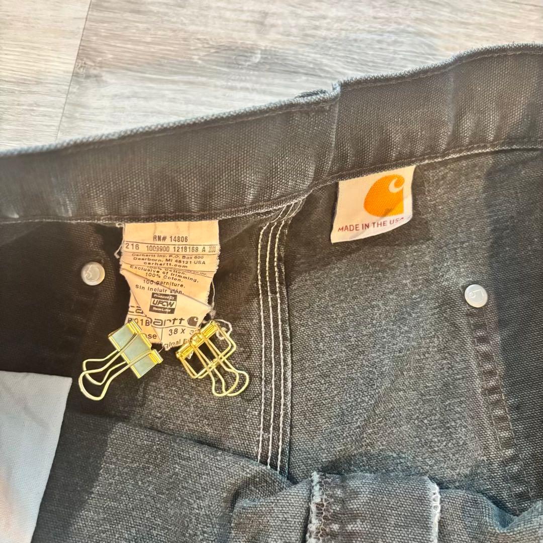 Carhartt B01USA製ダブルニーブラック良フェード ヘルメット#529