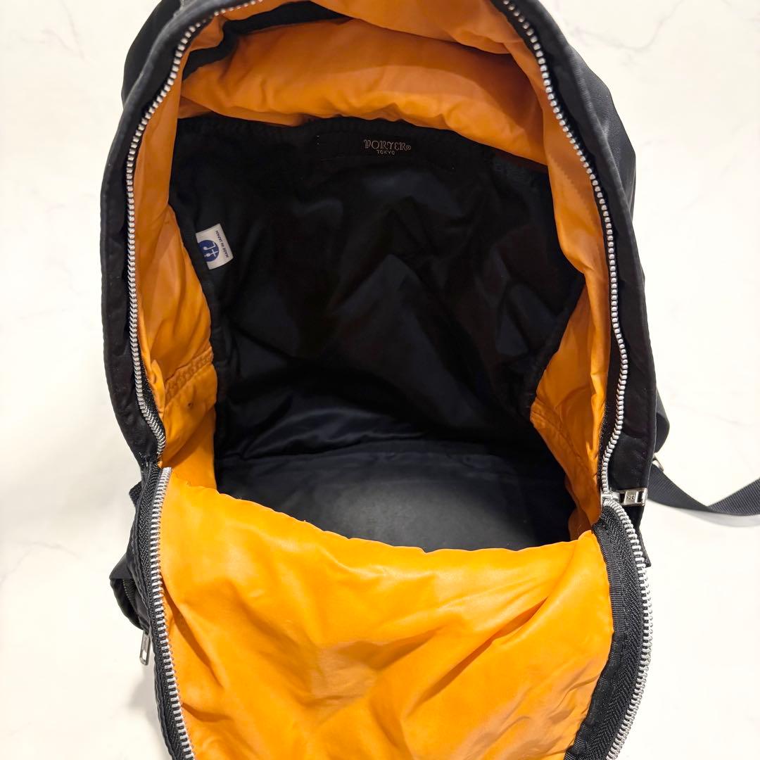 【美品】PORTER ポーター　リュック　タンカー　ブラック　ナイロン