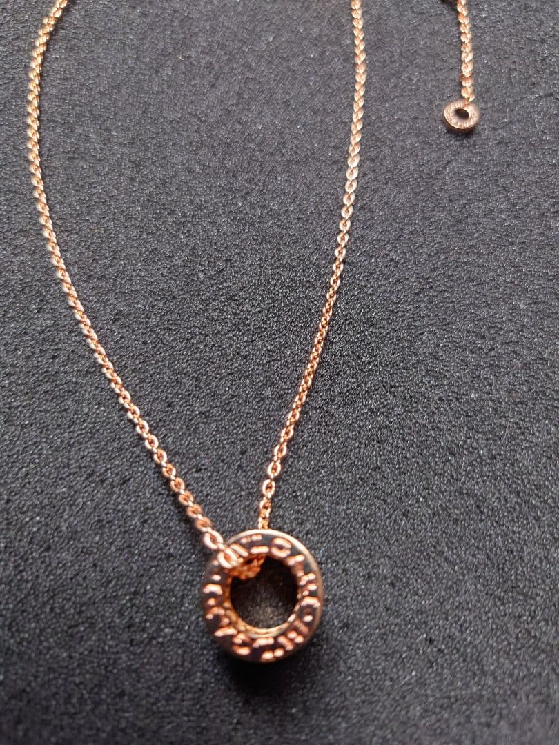 新品 ネックレス 18k ビーゼロ ピンクゴールド　ストーン付き