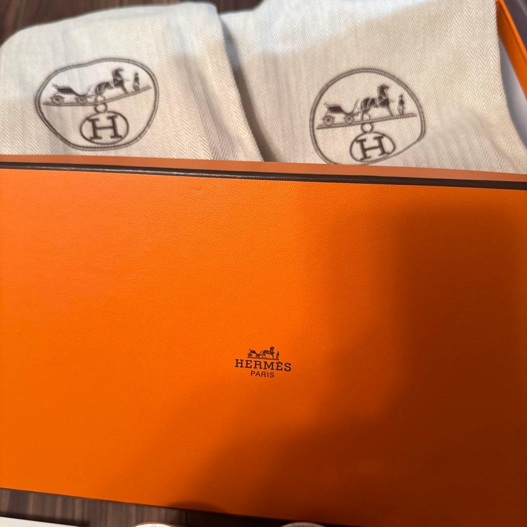 HERMES シルバーサンダル CHAUSSURES D'HERMES