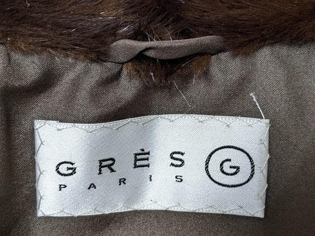 A730 GRES　サガミンク　フリル　シェアードミンク　フレアー　コート