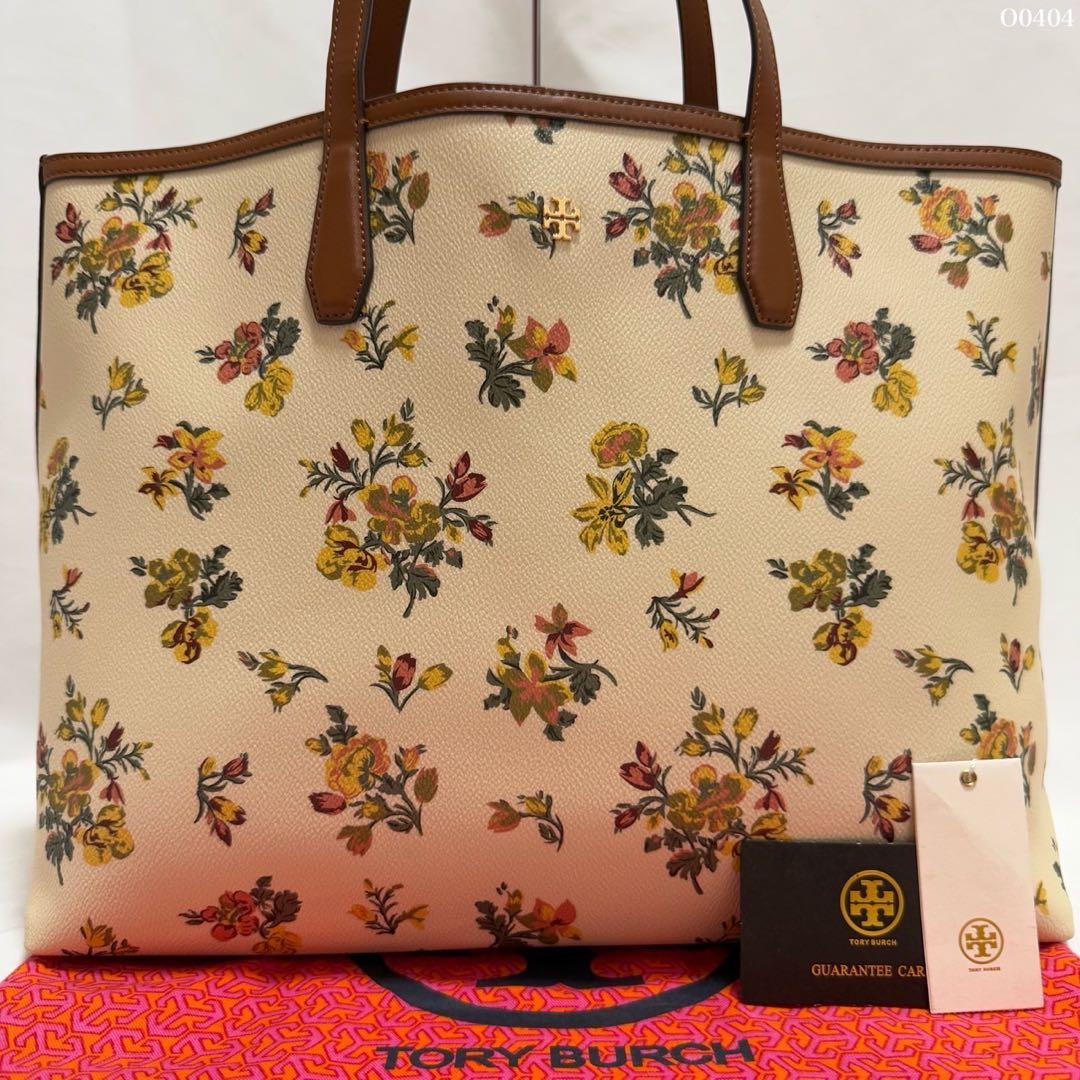 【訳あり未使用級】トリーバーチ ケリントン フローラル トートバッグ レザー