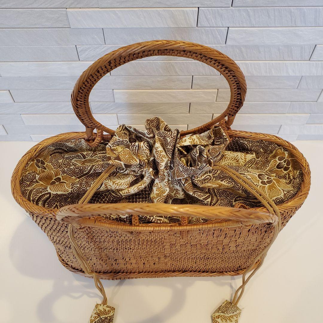 【TANABANA】 未使用 かごバッグ ナチュラルブラウン アタ ラタン