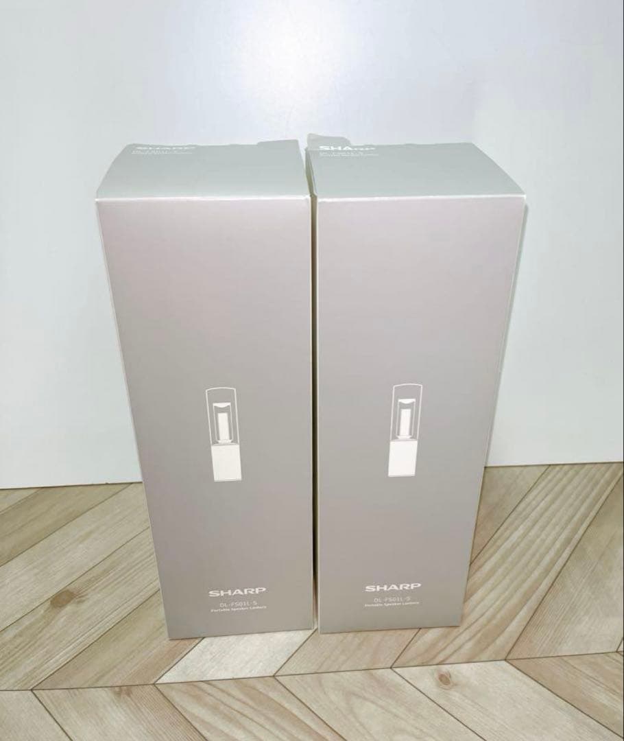 シャープポータブル スピーカーランタンDL-FS01L-Sオリーブシルバー×2箱