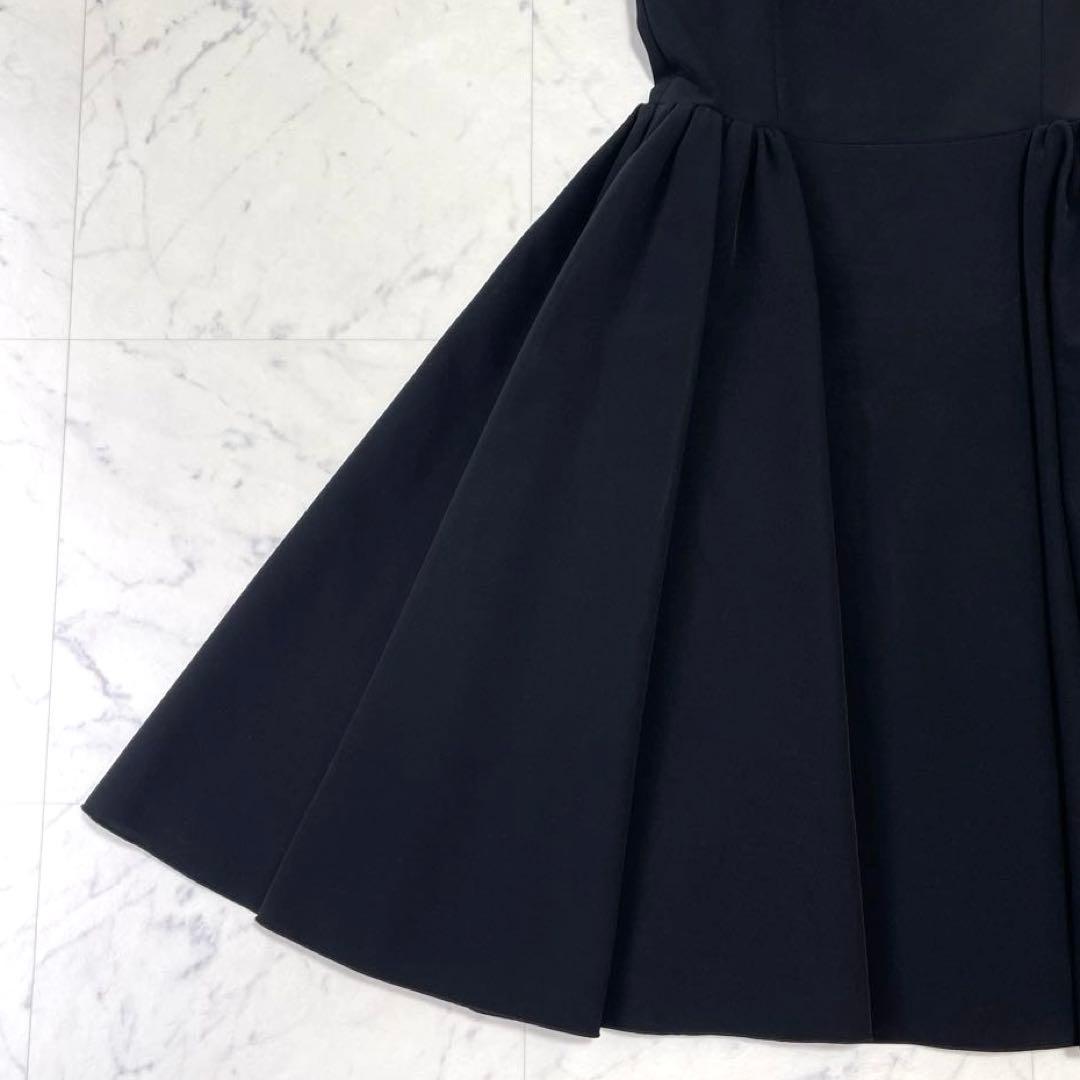 極美品✨フォクシーニューヨーク 現行 サイドギャザードレス フレアワンピース