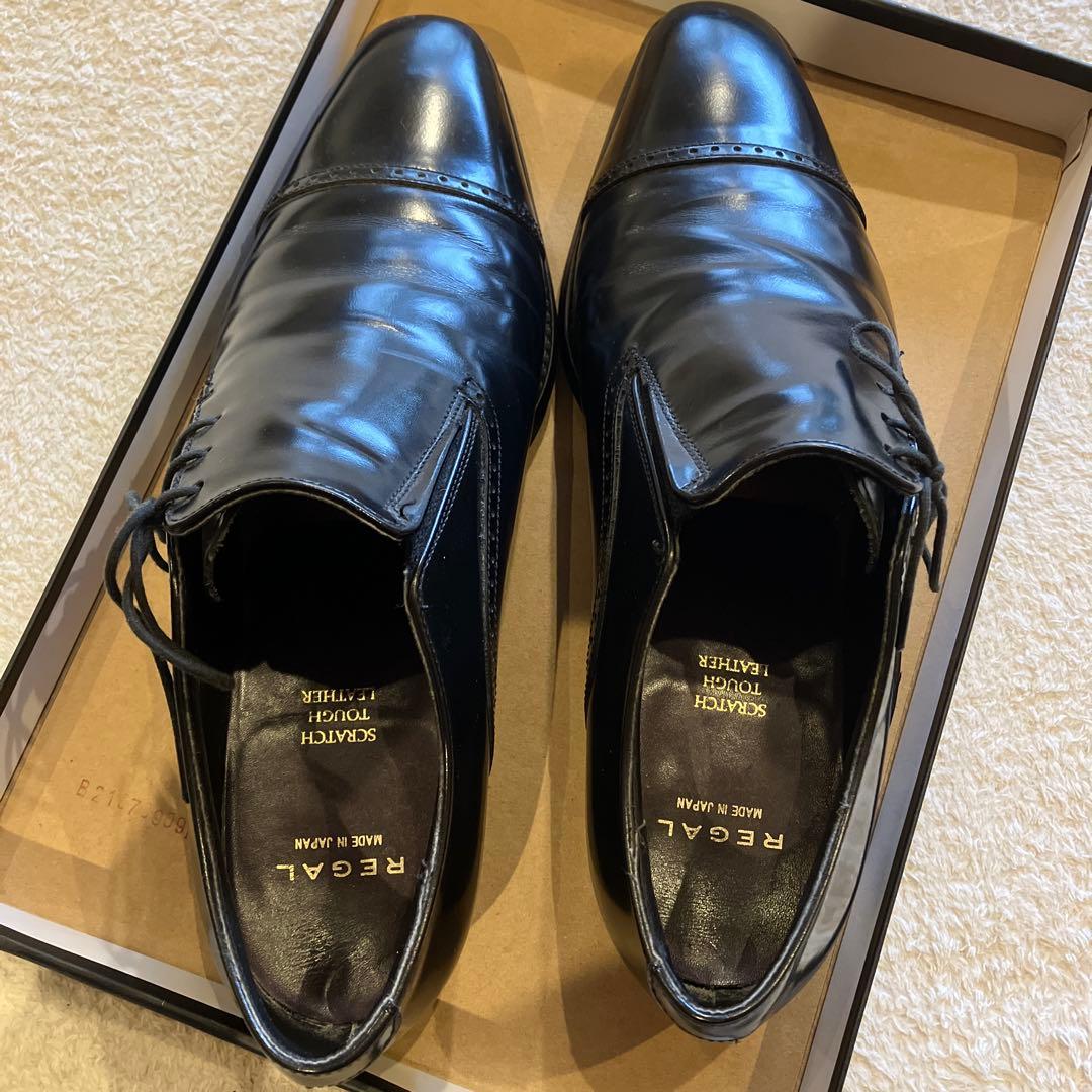 ブラックレザードレスシューズ27.5センチ相当