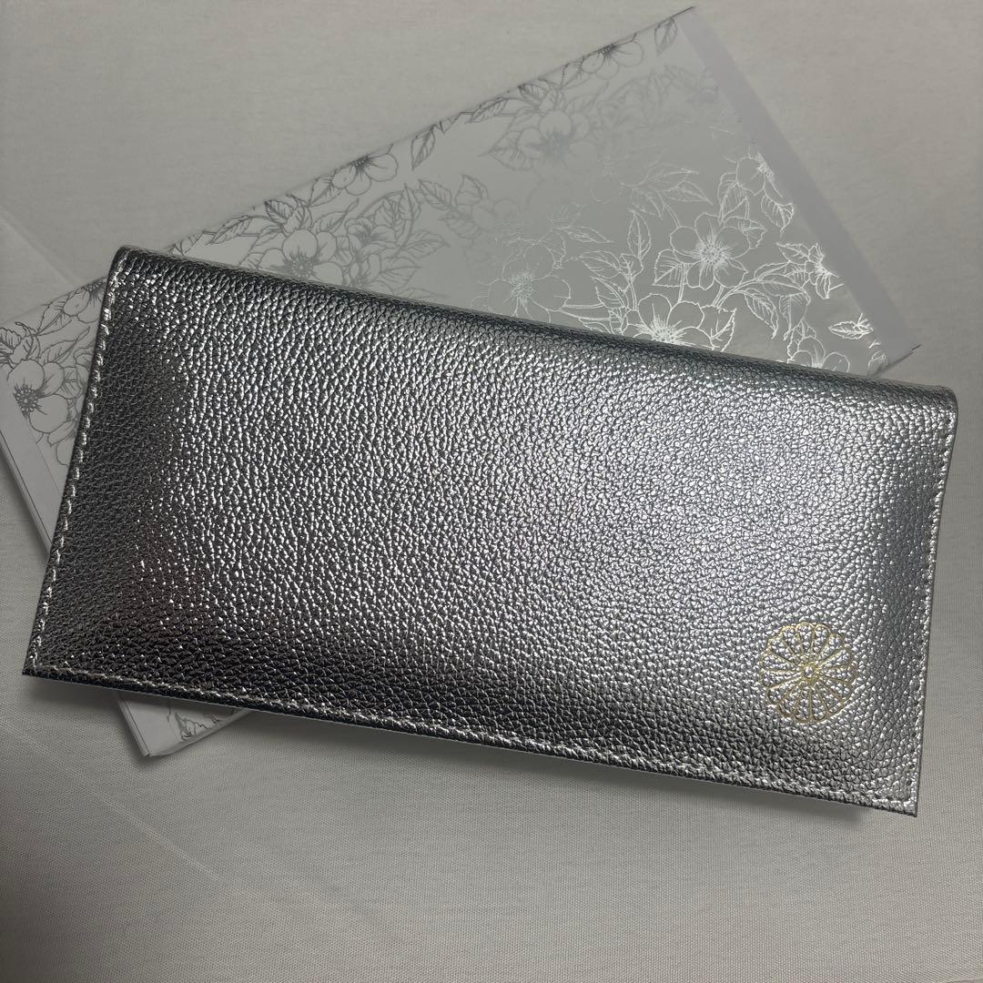 【新品未使用】【皇居財布】長財布　シルバー　牛革