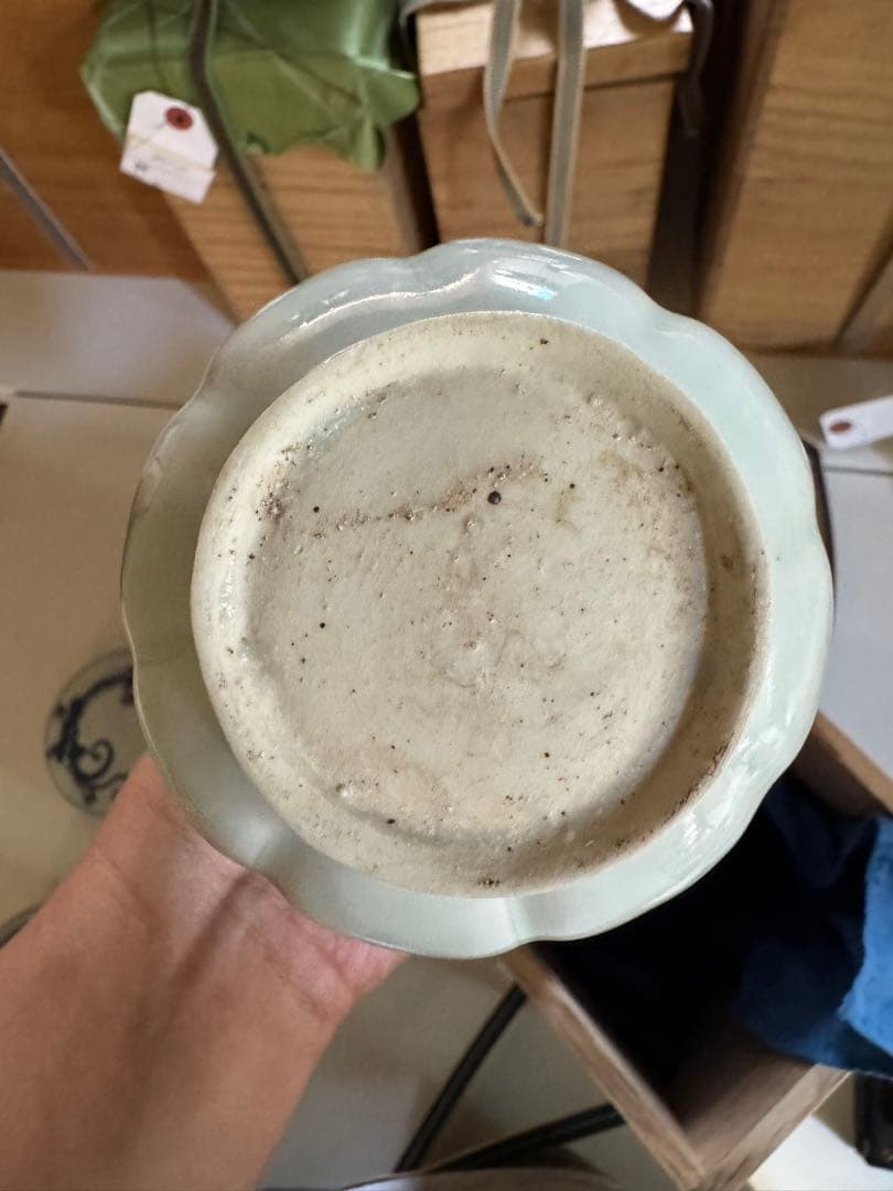 ‼️早速半額‼️リサイクルFORT‼️旧家から直送唐物④‼️中国物で青白磁共蓋水注‼️