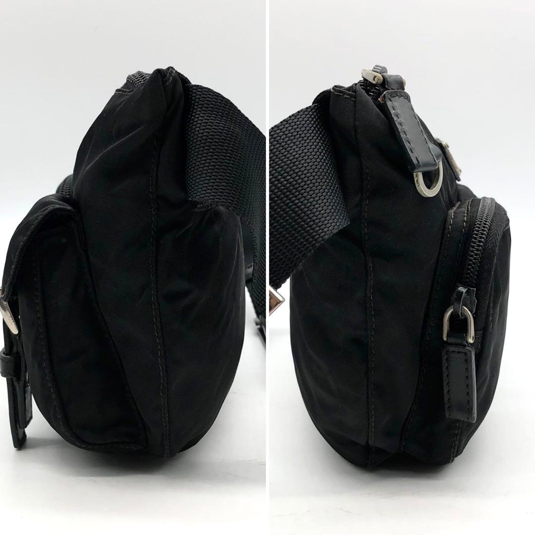 プラダ ウエストバッグ 三角ロゴプレート ベルト ナイロン レザー BM0010