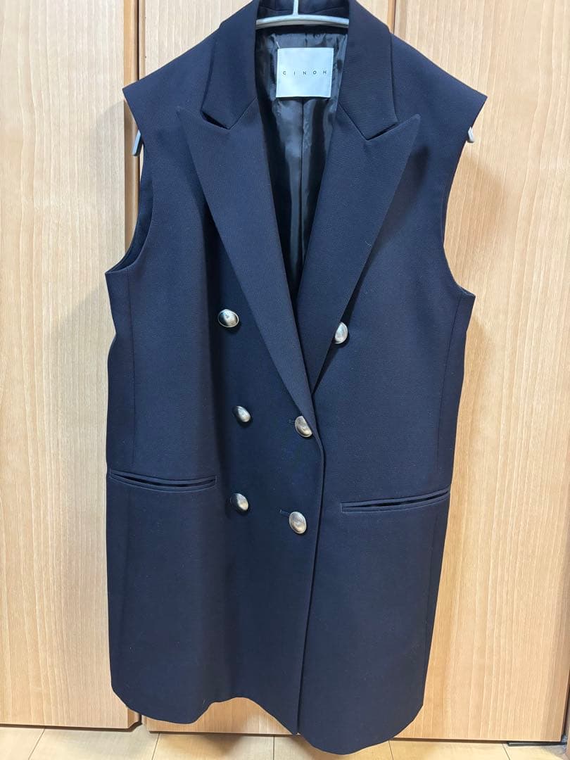 halu！CINOH ネイビーダブルブレストベスト
