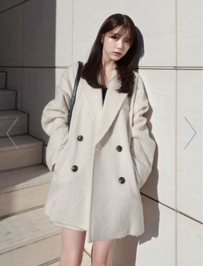 専用[試着のみ]FRAY I.D オーバーサイズウールシャギージャコット 0