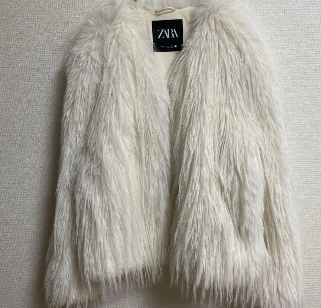 【2月限定販売】zara zwシャギー　フェイクファージャケット