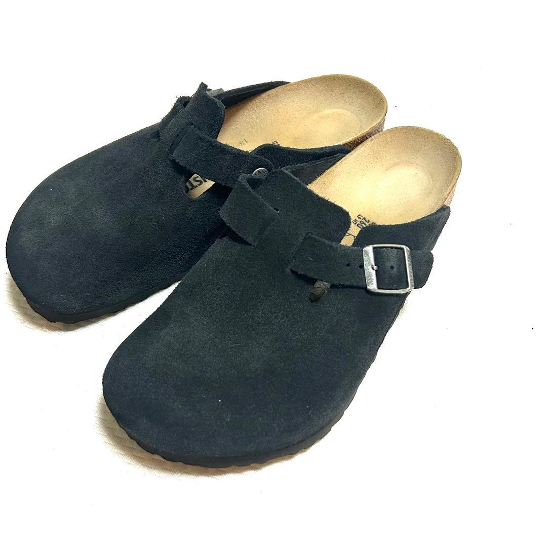 美品　BIRKENSTOCK ボストン スエード レザー 26cm ブラック