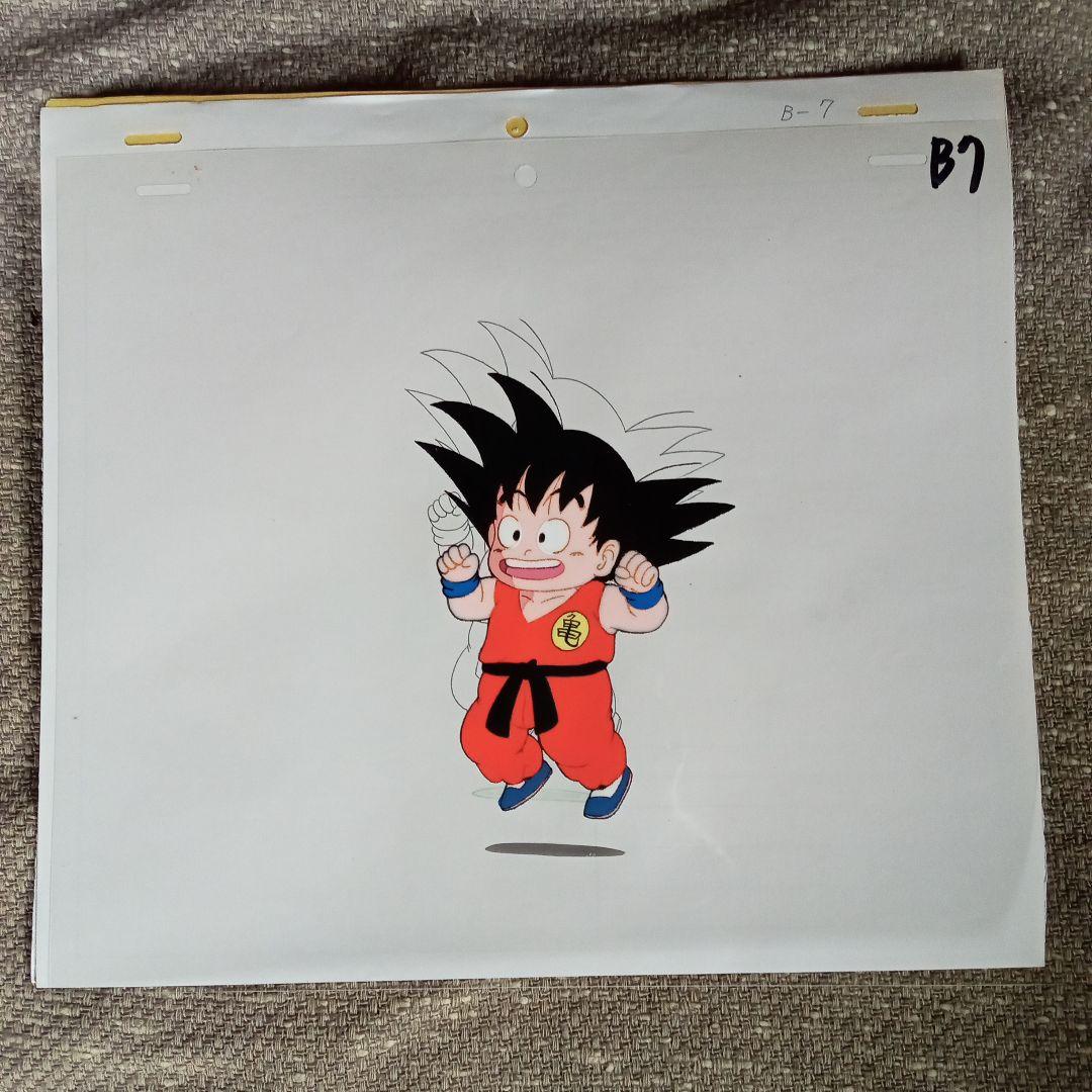 ドラゴンボールアニメセル画 孫悟空 他　　2枚、 　　　　　　作画記録 付き