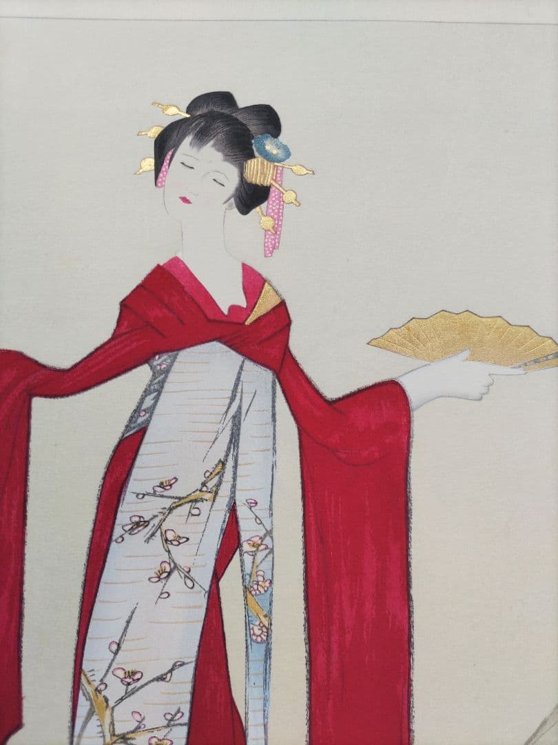 竹下夢二 立田姫 京都版画院版 木版画 大判