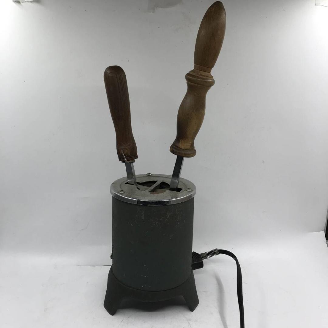 ハタミシン 自動電化鏝 コテ 電気裁縫鏝 昭和レトロ アイロン★K2561Z