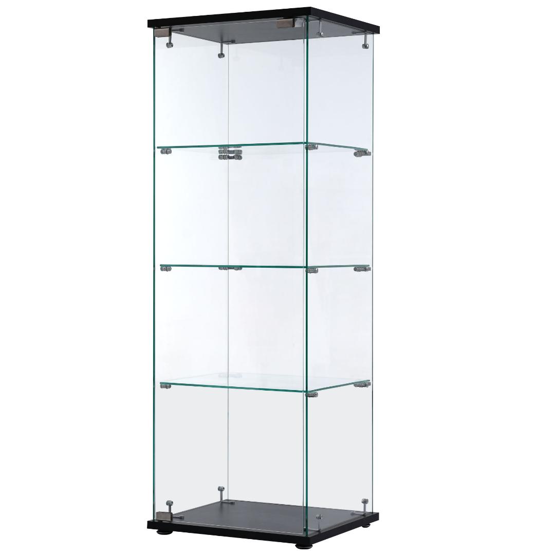 コレクションケース ガラスディスプレイキャビネットフィギュアケース 4段ブラック