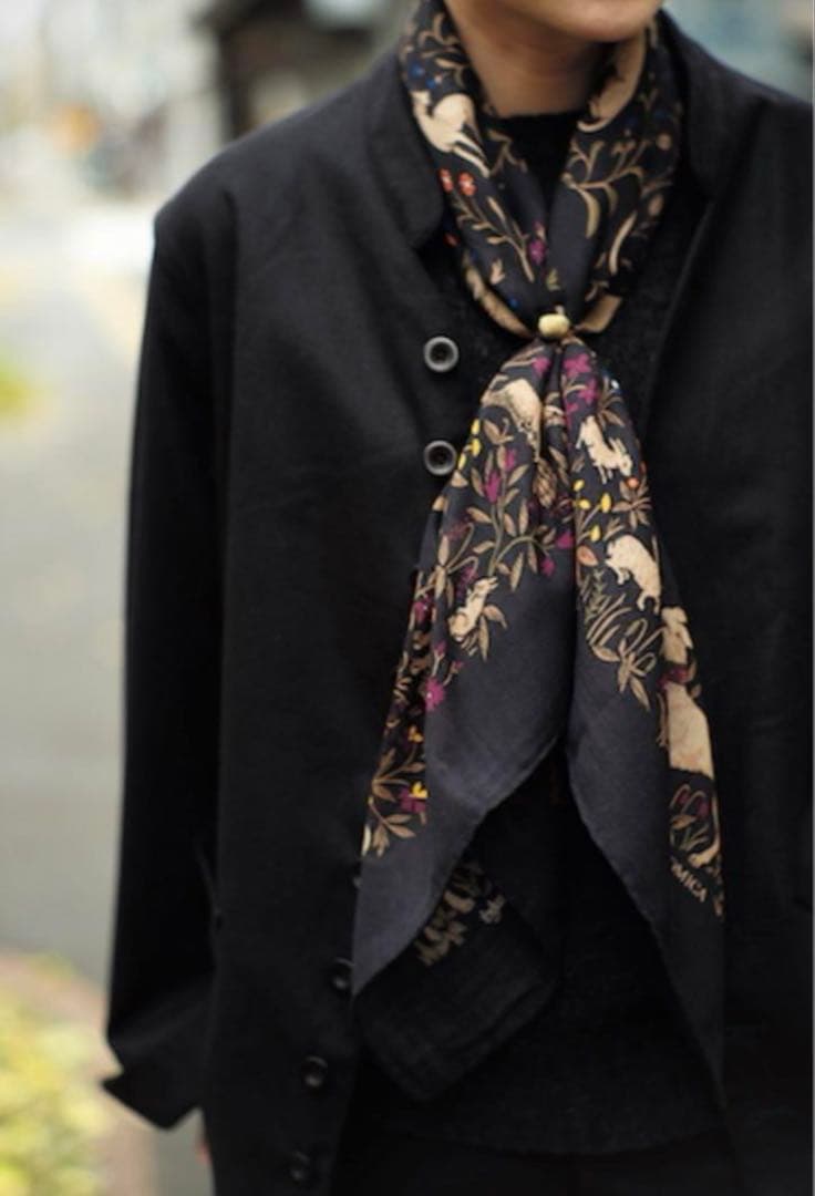 ANATOMICA Drake's スカーフ ドレイクス アナトミカ ストール黒