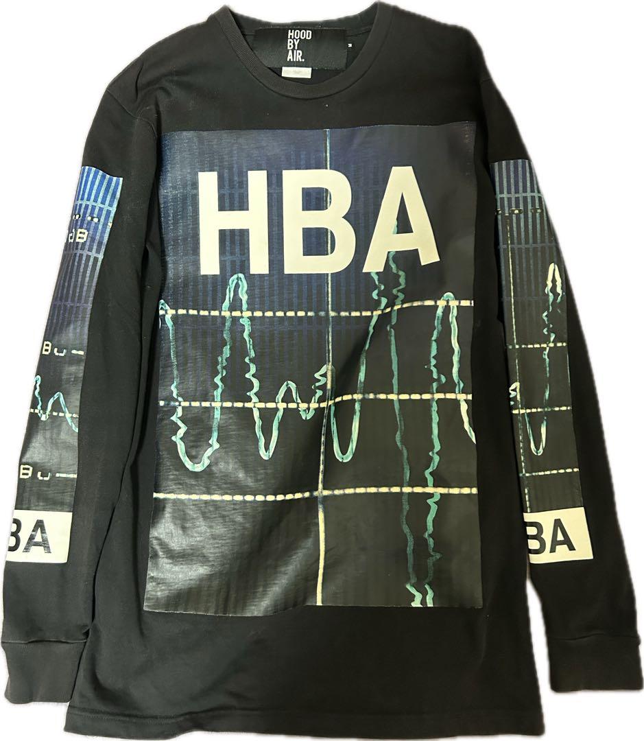 レア　HOOD BY AIR ロンT HBA 黒　カットソー 本物