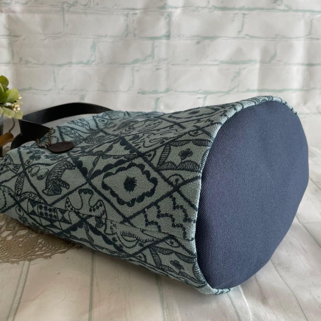 ハンドメイド　バケツトートバッグ　ミナペルホネン symphony 428