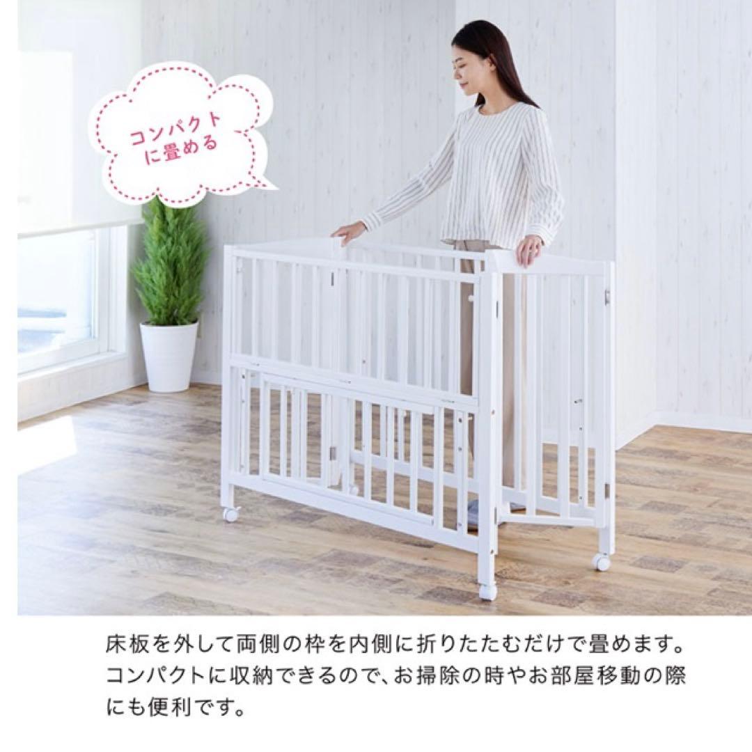 KATOJI 折りたたみハイタイプベビーベッド