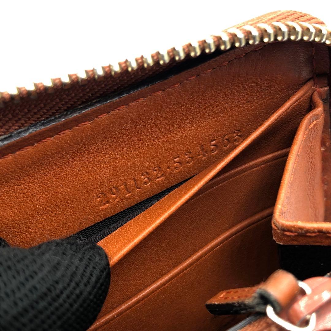 グッチ GG シマ インターロッキング 長財布 ラウンドジップ レザー