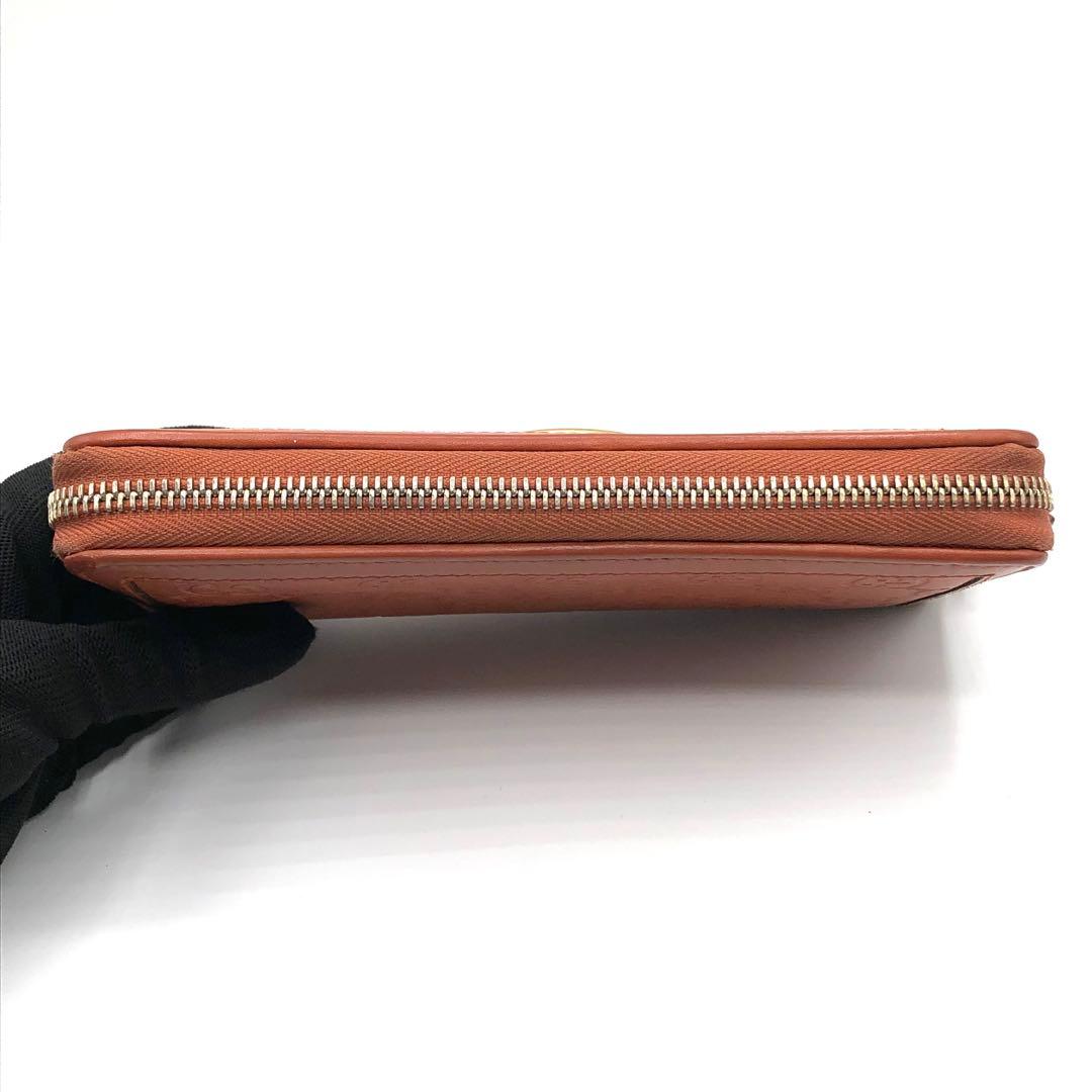 グッチ GG シマ インターロッキング 長財布 ラウンドジップ レザー