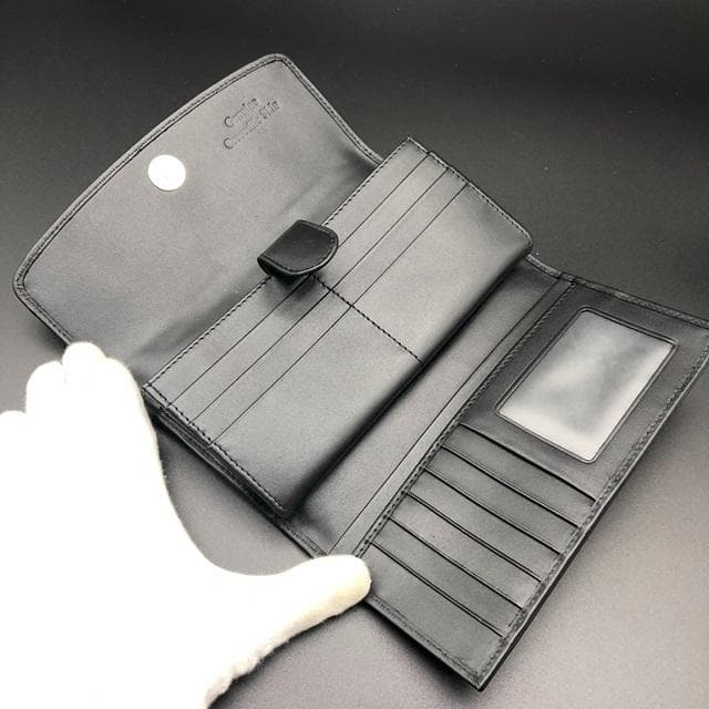 フォロー割適用　本物クロコ　シャム　クロコダイル　長財布　BK　マグネット式