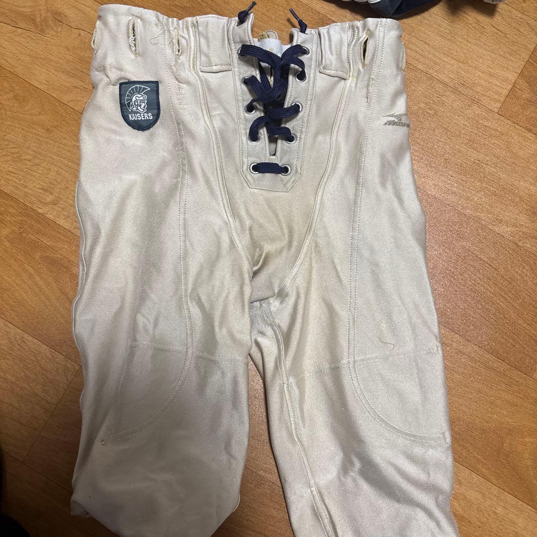 カイザーズ アメリカンフットボールパンツ クリーム色