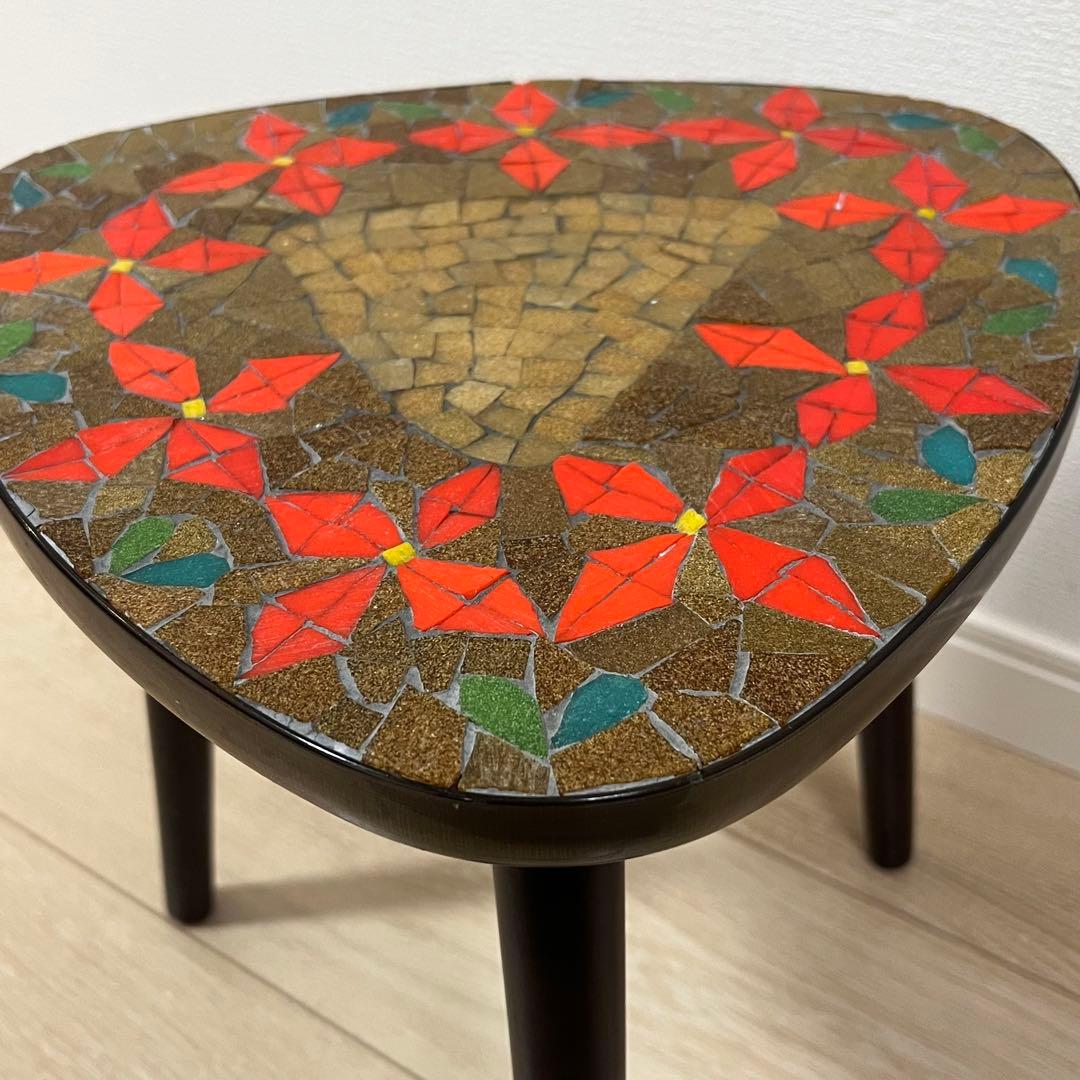 す16【ビンテージ】レトロデザインがかわいいタイルテーブル Japan