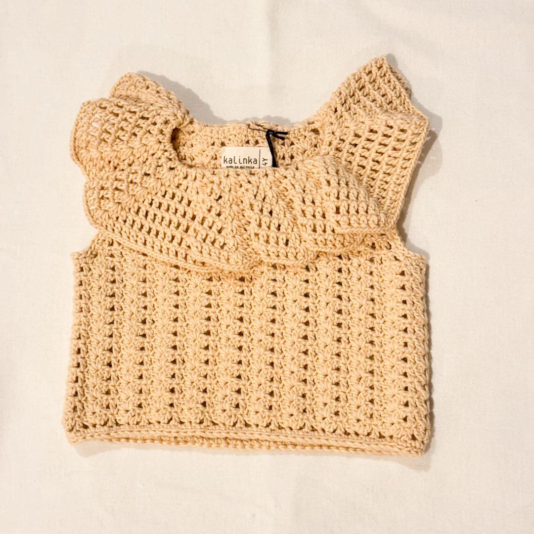 未使用品★kalinka★ニットトップス★8y