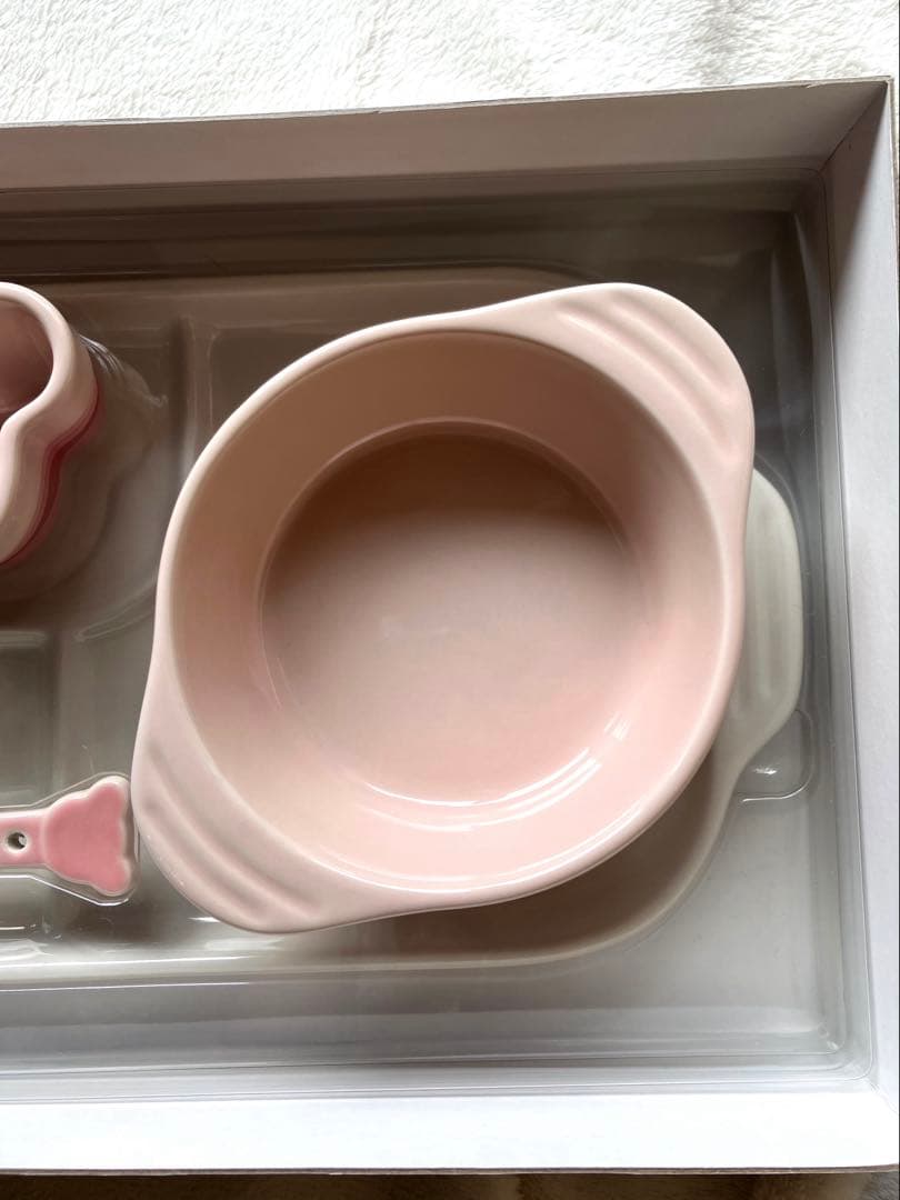 ル・クルーゼ ベビー食器 7点セット ピンク