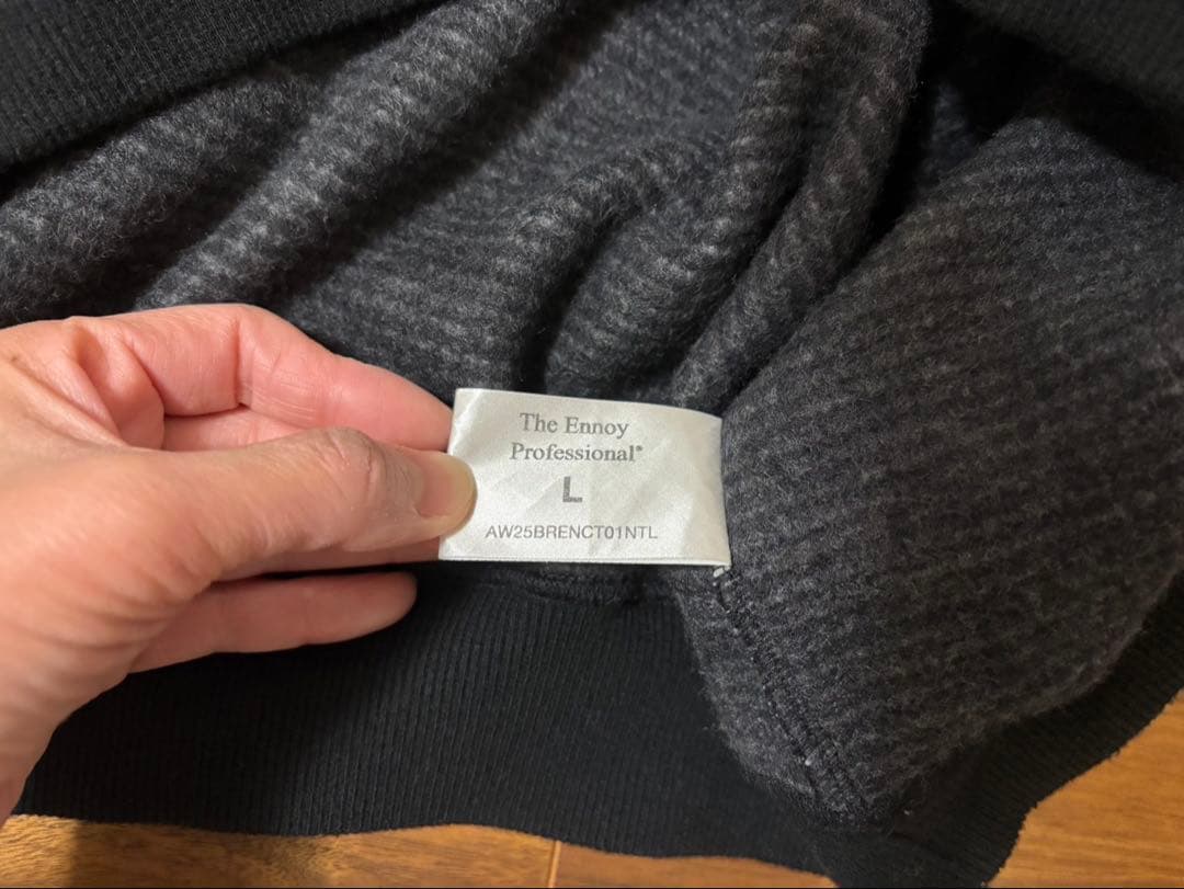 ENNOY BORDER CREW NECK SWEAT エンノイ L