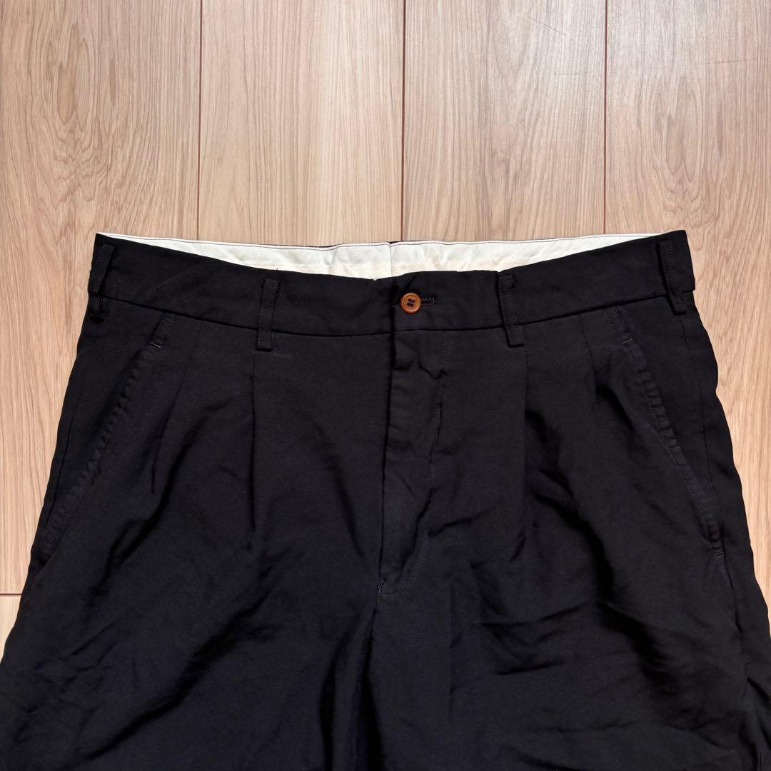 美品 コムデギャルソンオムドゥ ハーフパンツ ツータック ポリエステル縮絨 M