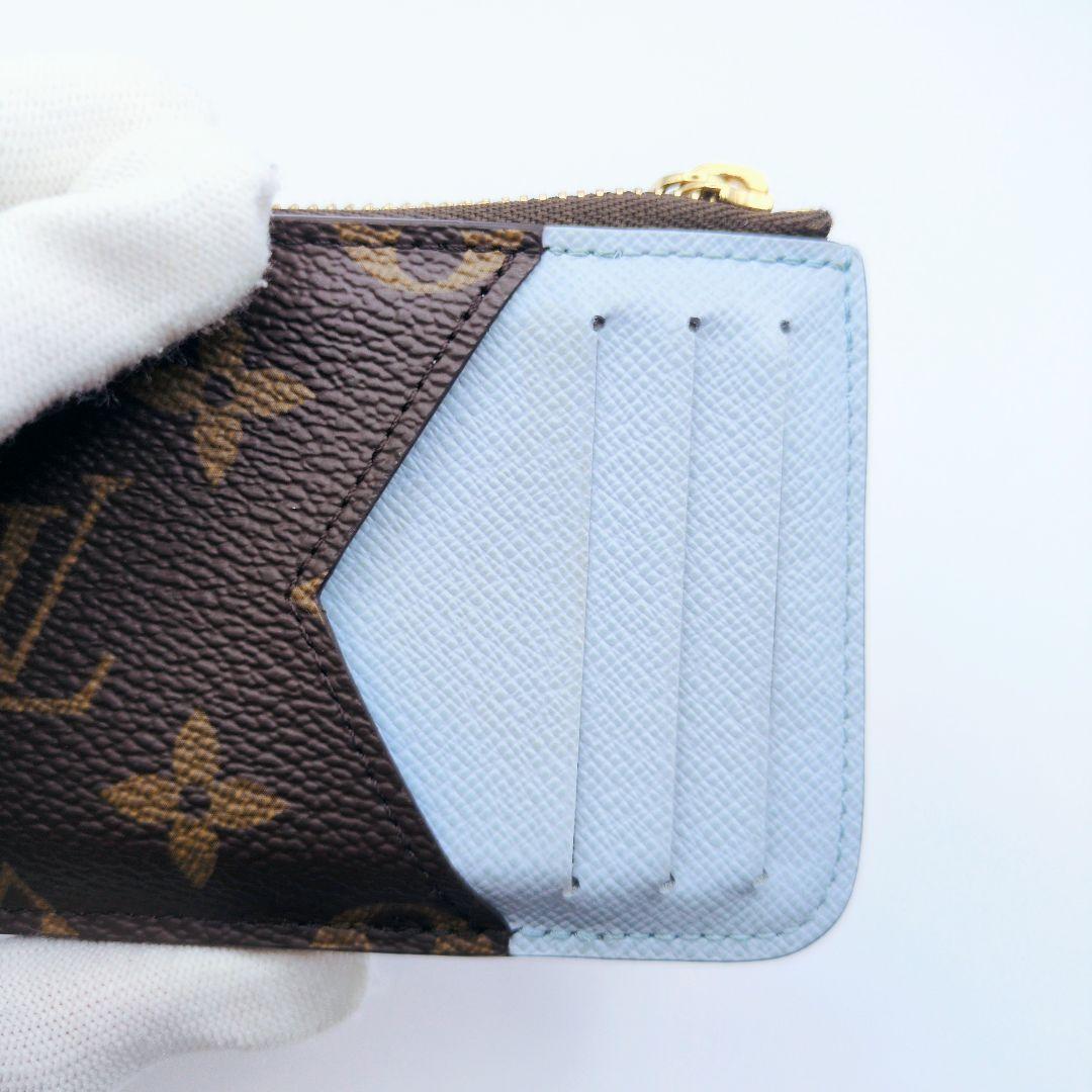 美品✨ルイヴィトン モノグラム フラグメントケース ポルトカルト ロミー ブルー