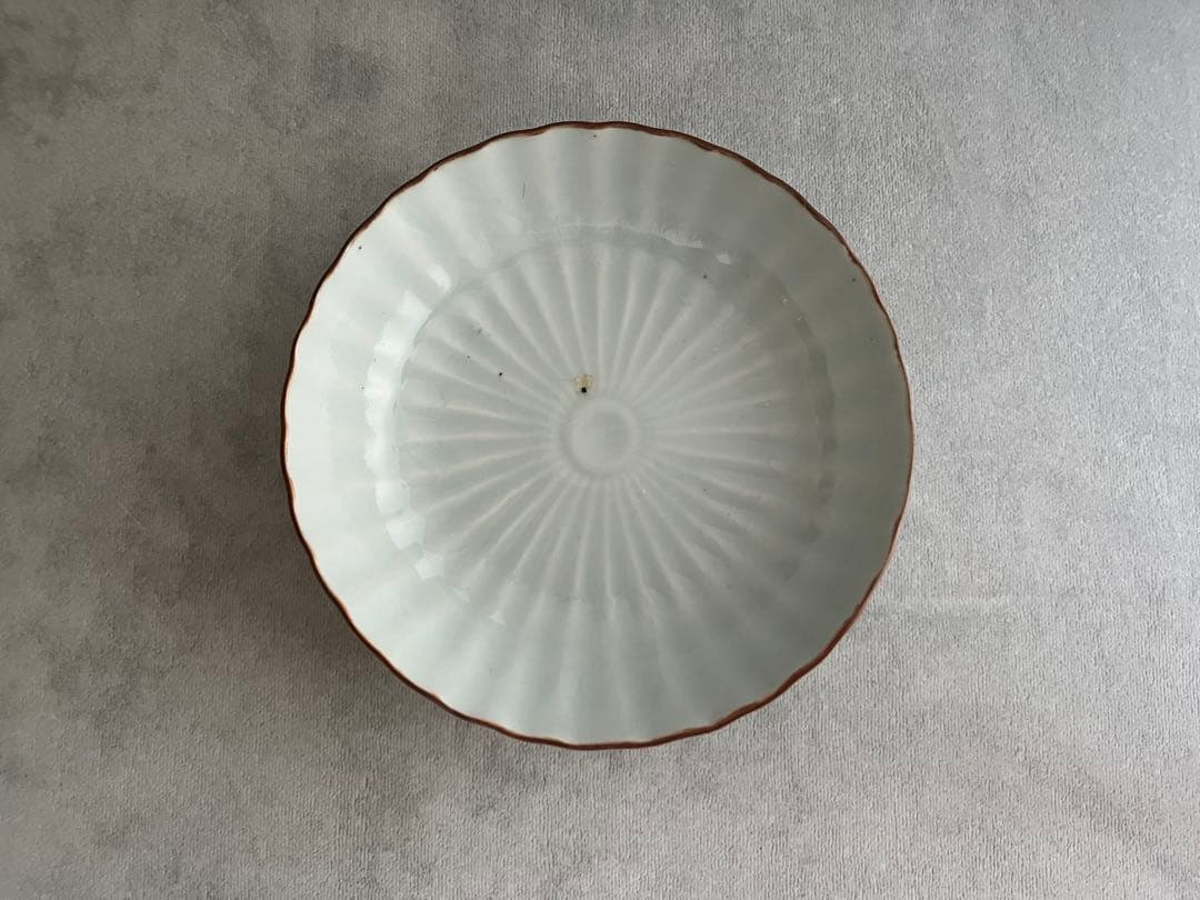 古伊万里 白磁 輪花 膾皿 なます皿 4客 江戸時代