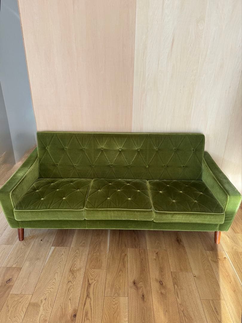 【本日限定値下げ】カリモク 60 ロビーチェア3シータ モケットグリーン