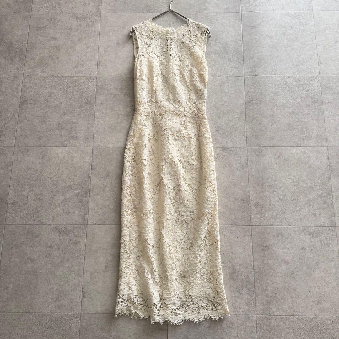 ドルチェ&ガッバーナ　ワンピース　ノースリーブ　総レース　ドレス　白　インナー付
