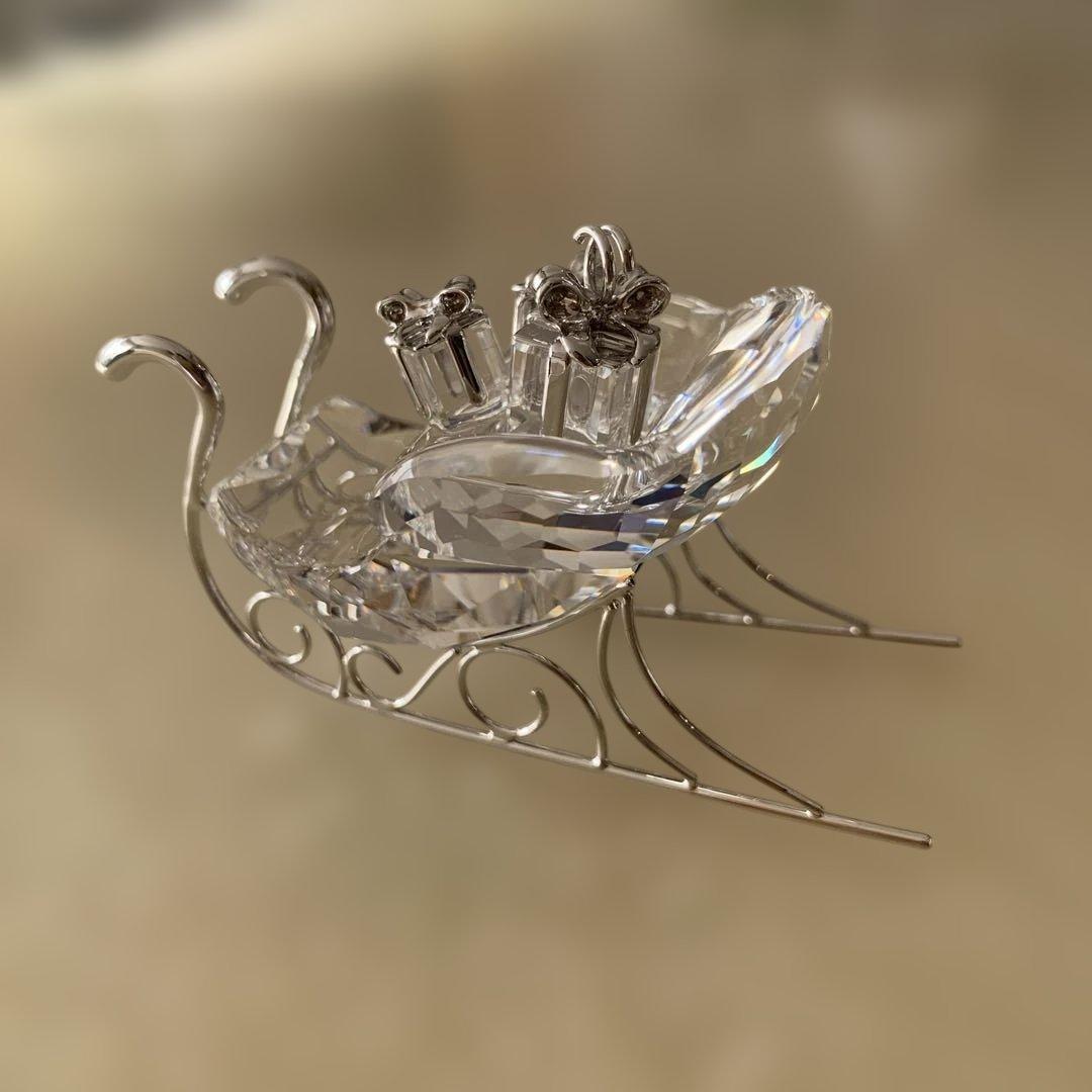 スワロフスキー クリスマス　オーナメント　ソリ　SWAROVSKI 置物