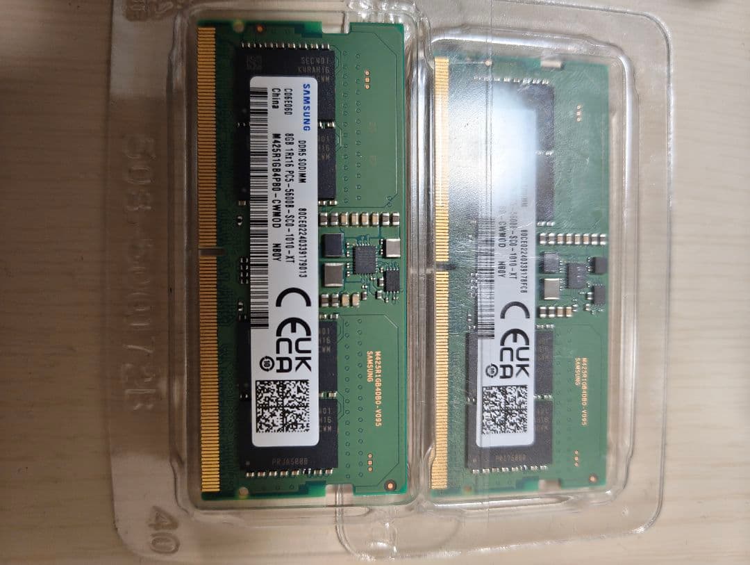 Samsung DDR5 16GB SO-DIMM 5600 メモリ