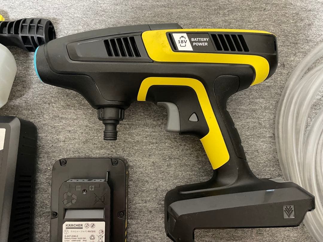 ケルヒャー モバイル高圧洗浄機 KHB6 本体＋自給用ホース+急速充電器+他