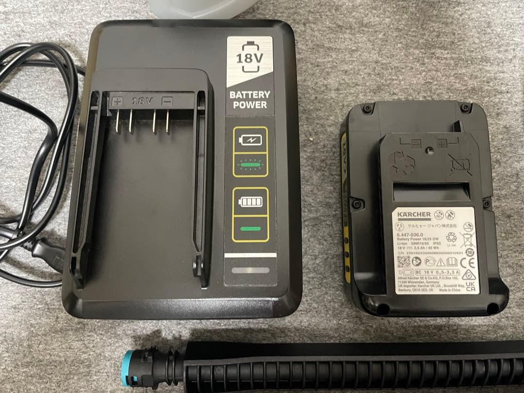 ケルヒャー モバイル高圧洗浄機 KHB6 本体＋自給用ホース+急速充電器+他