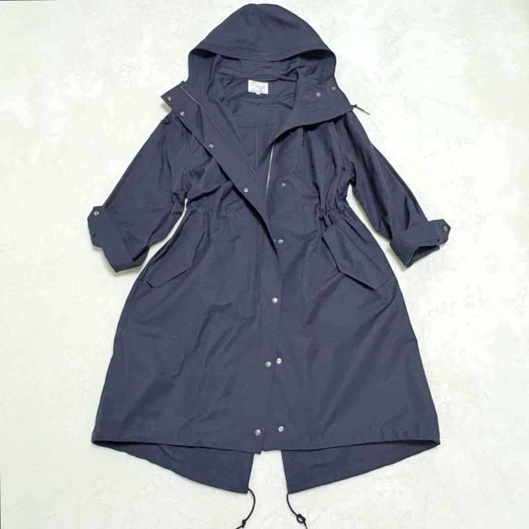 ◆美品◆23区 大きいサイズ 44 モッズコート 2XL ネイビー